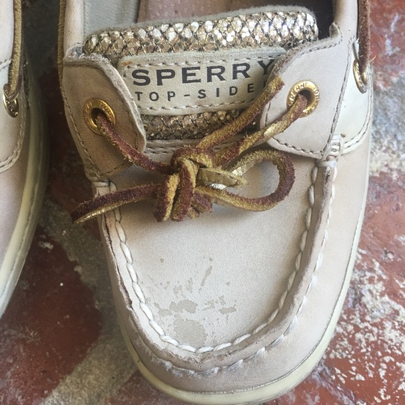 Gold Sparkle Sperry Topsiders - Picture 6 of 6